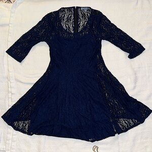 NWOT NAVY BLUE LACE DRESS